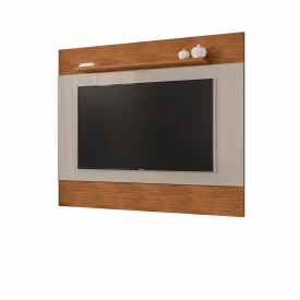 Painel Para Tv MDP Quasar 1.35 até 50 Off Whinte Cedro Casa D Móveis