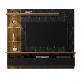 Painel Trend Preto Fosco Cinamomo Nero TV 60 2075763 Bechara