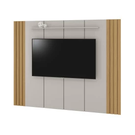 Painel Veyron 2.40 Fendi Freijó  Nobre Sala EDN Moveis