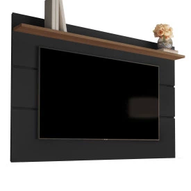 Painel Vivare C 1 Prateleira 1.8 New Black Freijo Giga Moveis