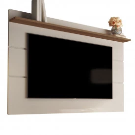 Painel 1,80m TV ate 72 Pol Vivare New Off White Freijo 178405 Giga Moveis