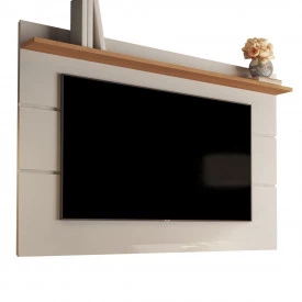Painel 1,80m TV ate 72 Pol Vivare New Off White Nature 170405 Giga Moveis