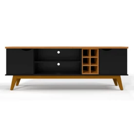 Rack Prism com Adega 1.8 Preto Cinamomo Patrimar Móveis  