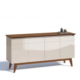 Buffet Classic Imcal Off White com Freijó 4 Portas - 66475