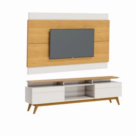 Rack com Painel classic +2G 2.2 Nature Off White Imcal Móveis 73780-10933