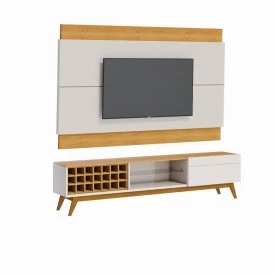  Rack com Painel Classic 1.8 com Adega Off White Nature 73633-12033 FORA DE LINHA