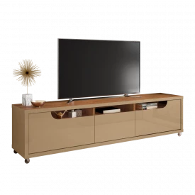Rack Jersey 1.8 3 Gavetas Champagne/Cedro Casa D Móveis Sala