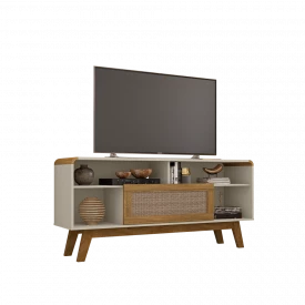 Rack Lazuli 1 Porta Off White Rattan 2075851 Bechara 