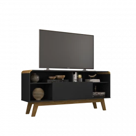 Rack Lazuli 1 Porta Preto Fosco 2075690 Bechara 