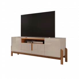 Rack Lizz 1,90 m Off White Cedro Casa D Móveis Sala