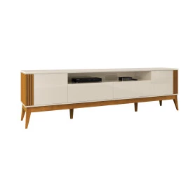 Rack Morgan 2.2 TV até 75 Pol Off White Cedro 776187 EDN Móveis 