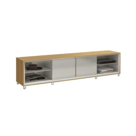 Rack Thor 2.20 Freijo Nobre Fendi Sala EDN Moveis FORA DE LINHA