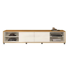 Rack Thor 2.60 Cedro Off White Sala EDN Moveis FORA DE LINHA