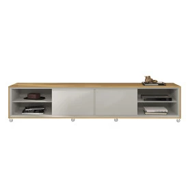 Rack Thor 2,60 Freijó Nobre Fendi Sala EDN Moveis FORA DE LINHA