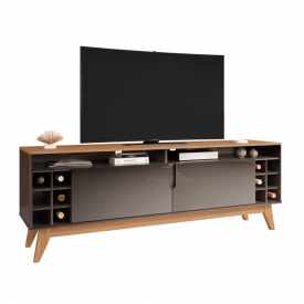 Rack Wine 1,60 m Cinza Perola/Noce Casa D Móveis Sala