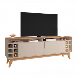Rack Wine 1,60 m Off White Noce Casa D Móveis Sala
