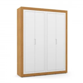 Roupeiro 04 Ptas Tutto New Matic Freijó/Branco Soft 70794 Quarto Bebe