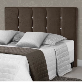 Cabeceira Painel Viena 1.60 Queen c/ Frame - Sued Amassado - Marrom